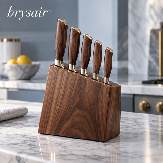 𝒃𝒓𝒚𝒔𝒂𝒊𝒓™ Atelier Walnut Knife Block Set