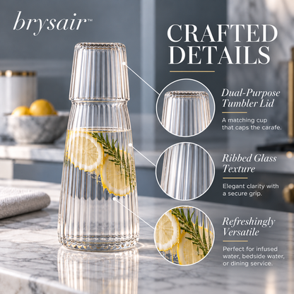 𝒃𝒓𝒚𝒔𝒂𝒊𝒓™ Lucent Glass Carafe & Tumbler Set