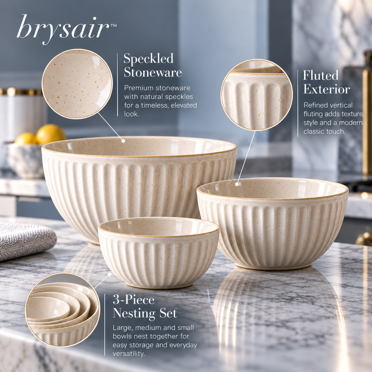 𝒃𝒓𝒚𝒔𝒂𝒊𝒓™ Elara Stoneware Mixing Bowl Set