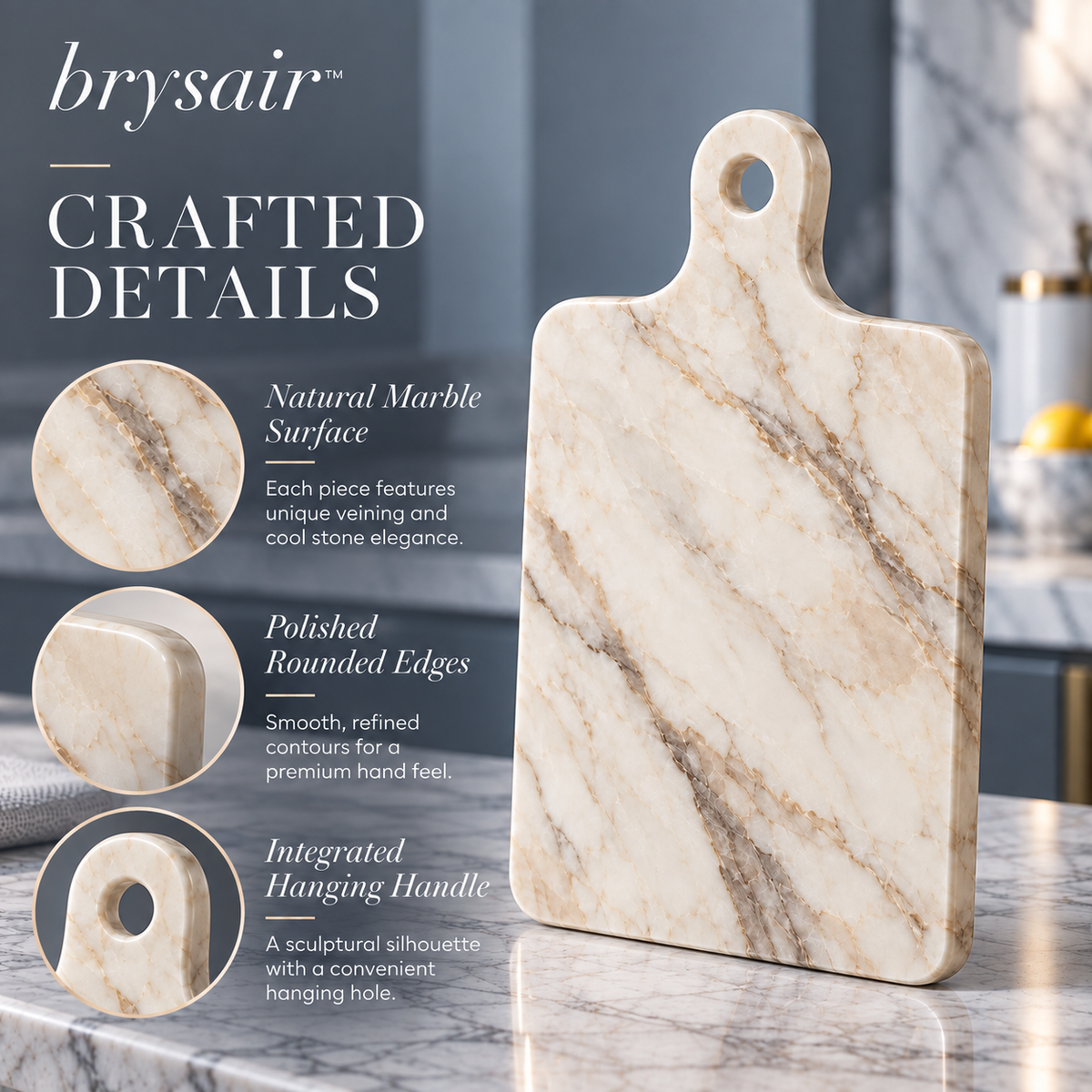 𝒃𝒓𝒚𝒔𝒂𝒊𝒓™ Aurelia Marble Serving Board