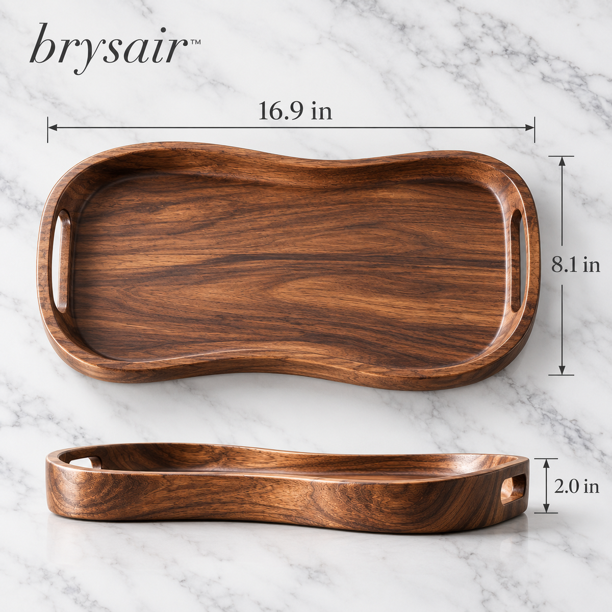 𝒃𝒓𝒚𝒔𝒂𝒊𝒓™ Hearthwood Sculpted Serving Tray