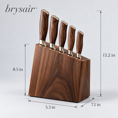 𝒃𝒓𝒚𝒔𝒂𝒊𝒓™ Atelier Walnut Knife Block Set