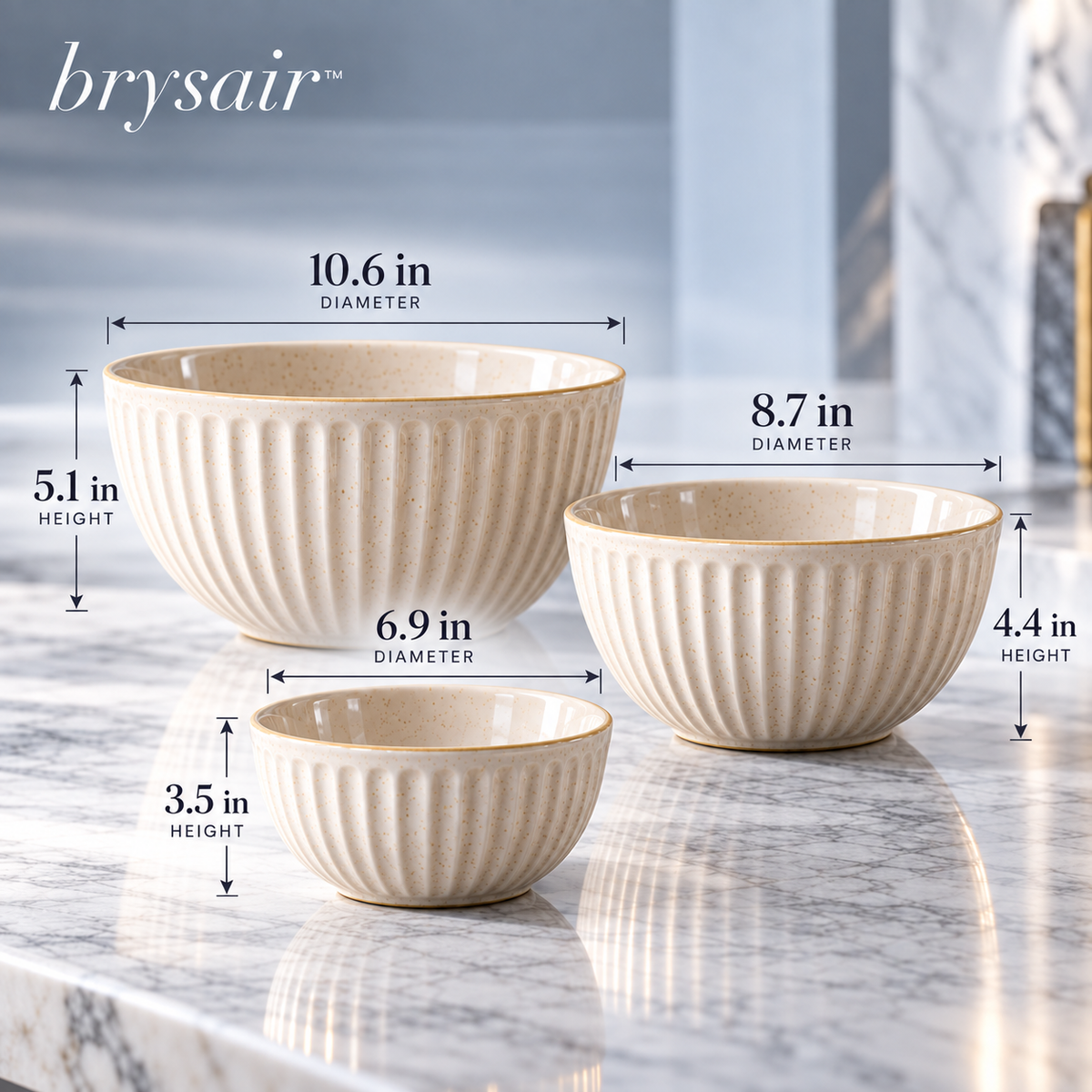 𝒃𝒓𝒚𝒔𝒂𝒊𝒓™ Elara Stoneware Mixing Bowl Set