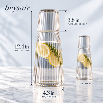 𝒃𝒓𝒚𝒔𝒂𝒊𝒓™ Lucent Glass Carafe & Tumbler Set