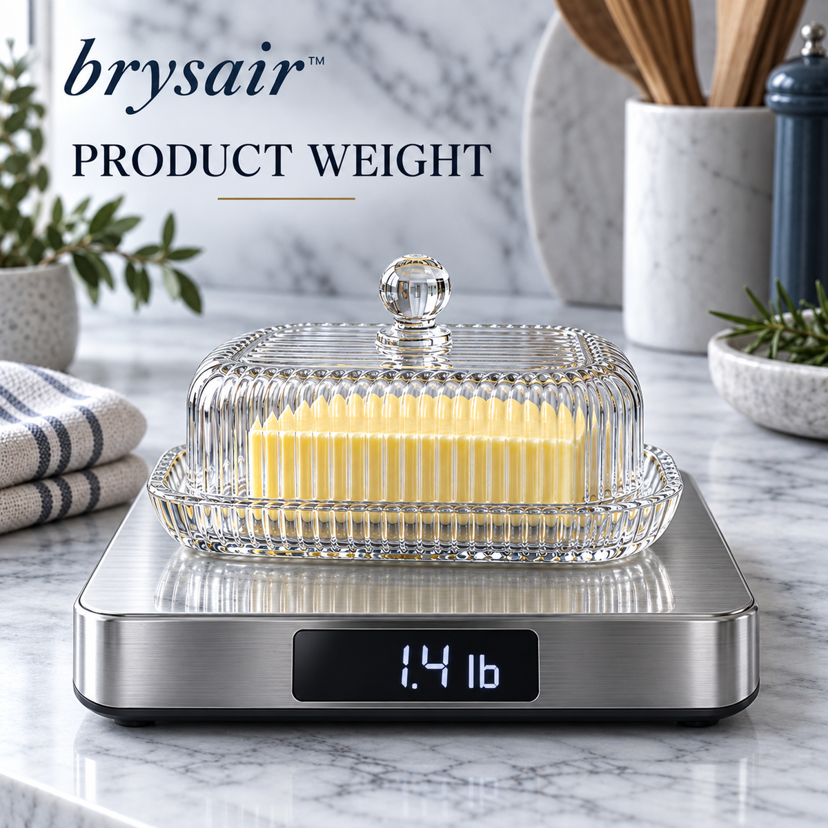 𝒃𝒓𝒚𝒔𝒂𝒊𝒓™ Verre Ribbed Butter Dish