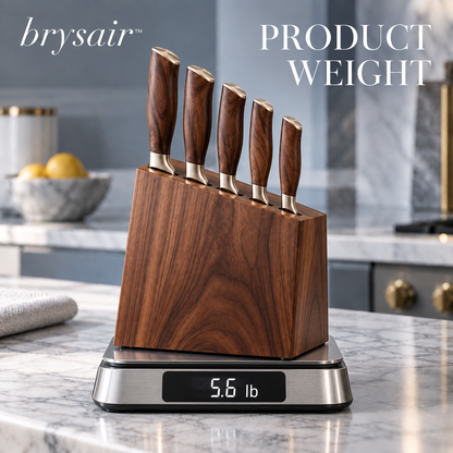 𝒃𝒓𝒚𝒔𝒂𝒊𝒓™ Atelier Walnut Knife Block Set