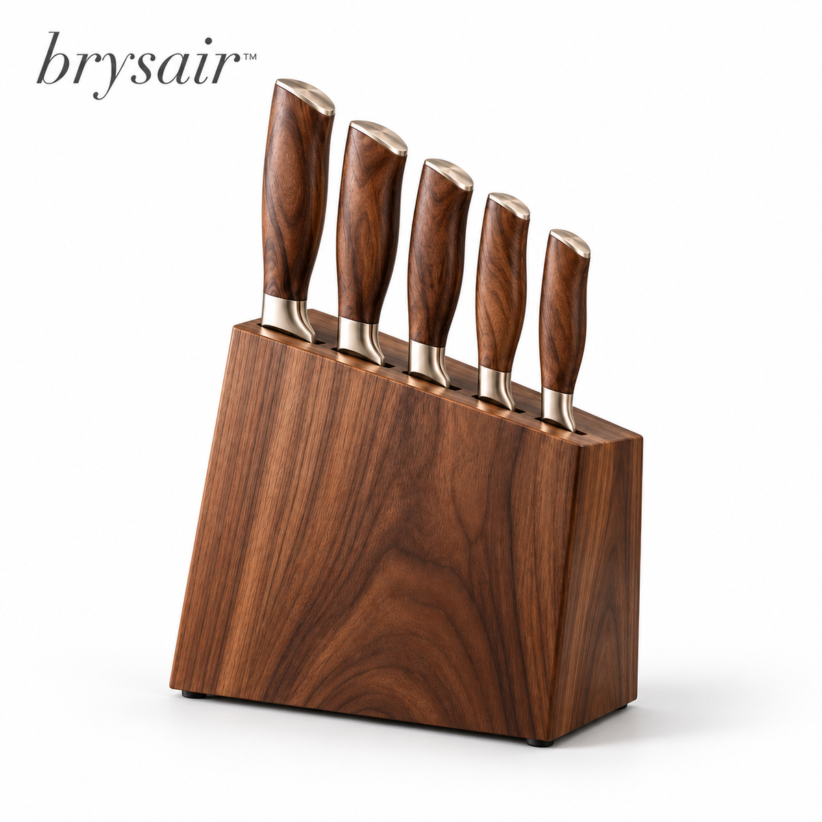 𝒃𝒓𝒚𝒔𝒂𝒊𝒓™ Atelier Walnut Knife Block Set